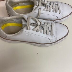 Cole Haan White and Yellow Sneakers Minimalist Design